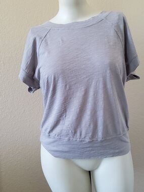 NWT bobi Los Angeles Pebble Grey Criss Cross Back Tee Top XL
